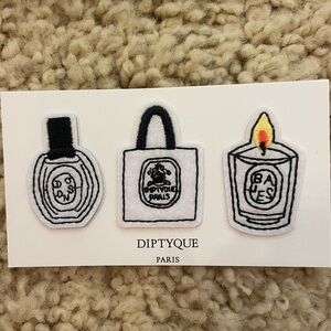 New! diptyque paris lucy sparrow iron on felt patches